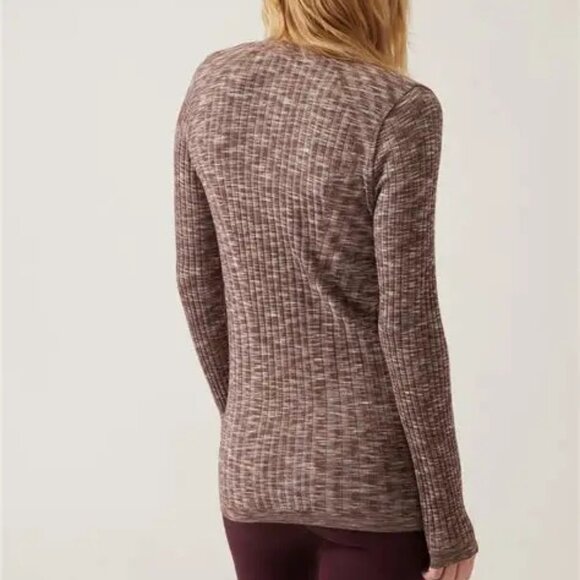Athleta Revolve Cardigan size XXS Borealis Brown Heather - Picture 2 of 4